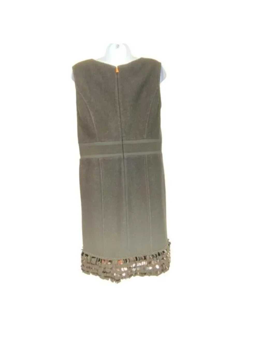 Tory Burch A-Line Wool Dress With Large Sequin Hem Detail Size Large